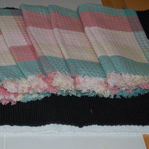 6 Renaissance New Cloth Dinner Napkins White/Blue/Pink/Sage Green/Blue  NWT